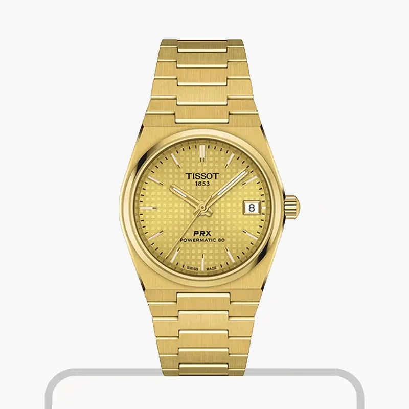 Tissot PRX Powermatic 80 Champagne 35mm Dial Unisex Watch